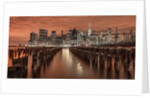 Manhattan skyline with groynes by Assaf Frank